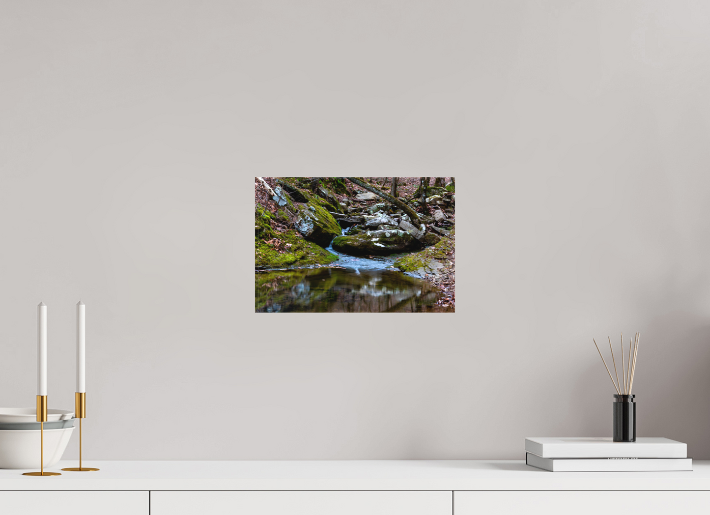 12 x 8″, Canvas Print Where the Creek Rests
