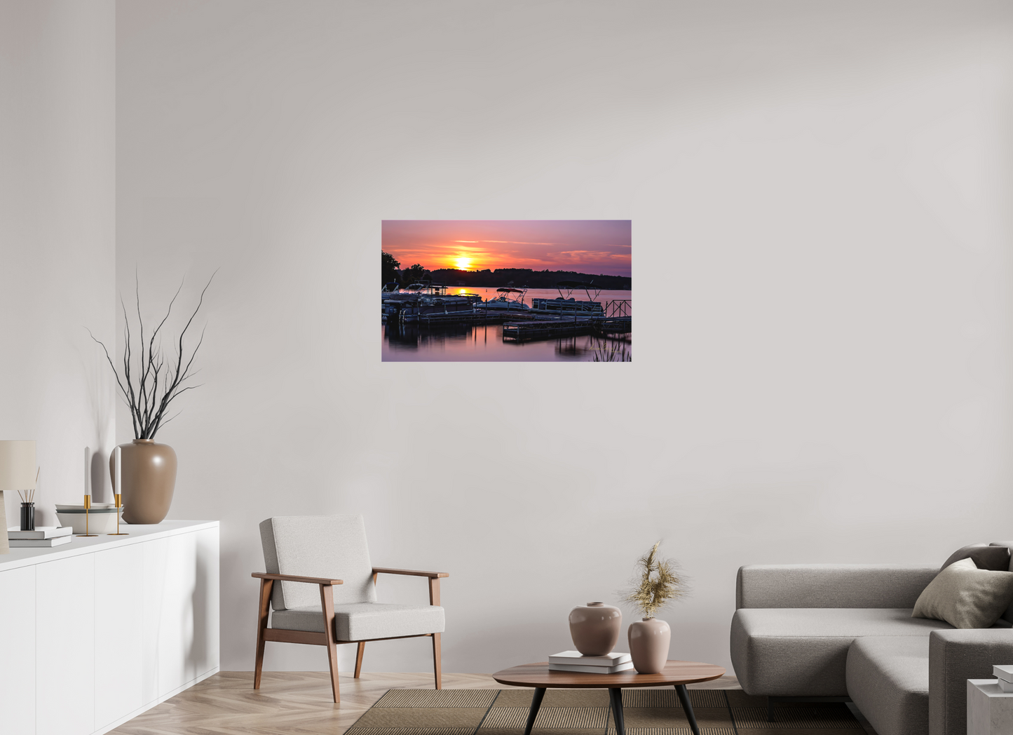 40 x 22.5″, Canvas Print Anchored in the Last Light