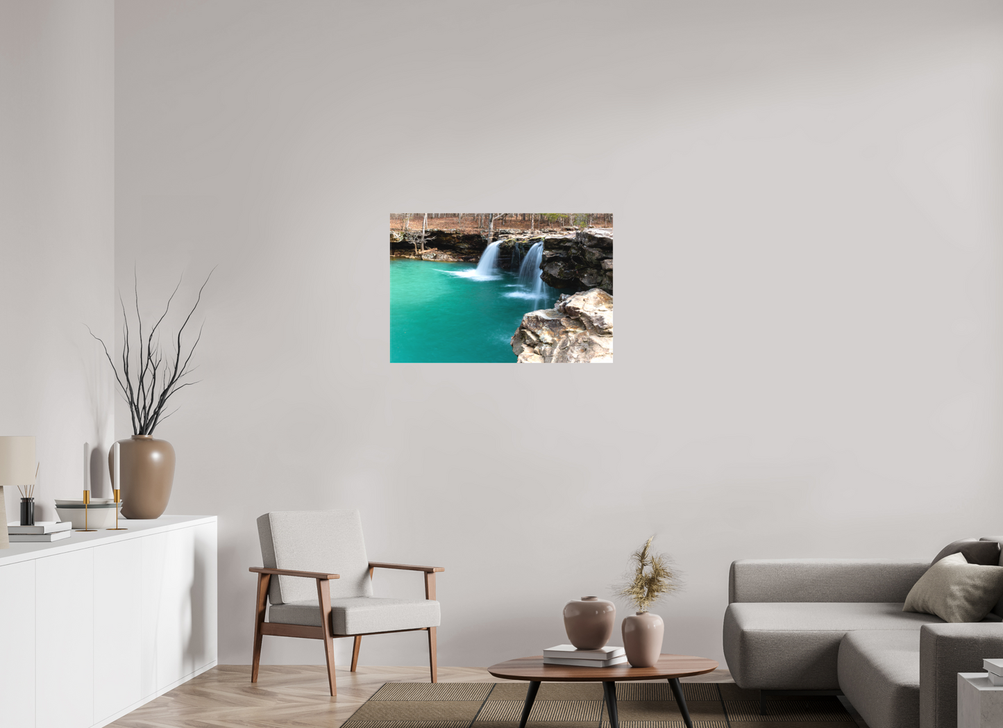 36 x 24″, Canvas Print Falling Water Falls