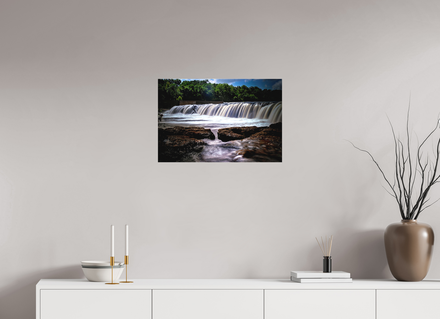 24 x 16″, Canvas Print Grand Falls in Shadow