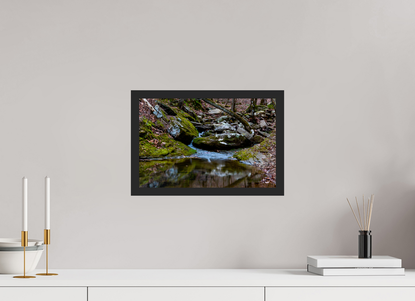 15 x 10″, Gallery Frame Where the Creek Rests