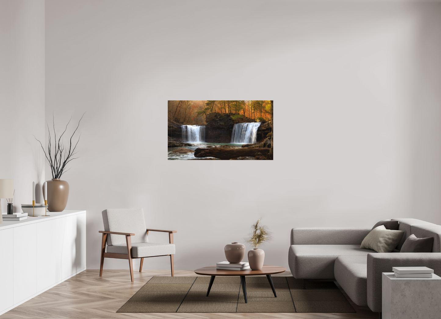 49 x 27.6″, Canvas Print Twin Falls