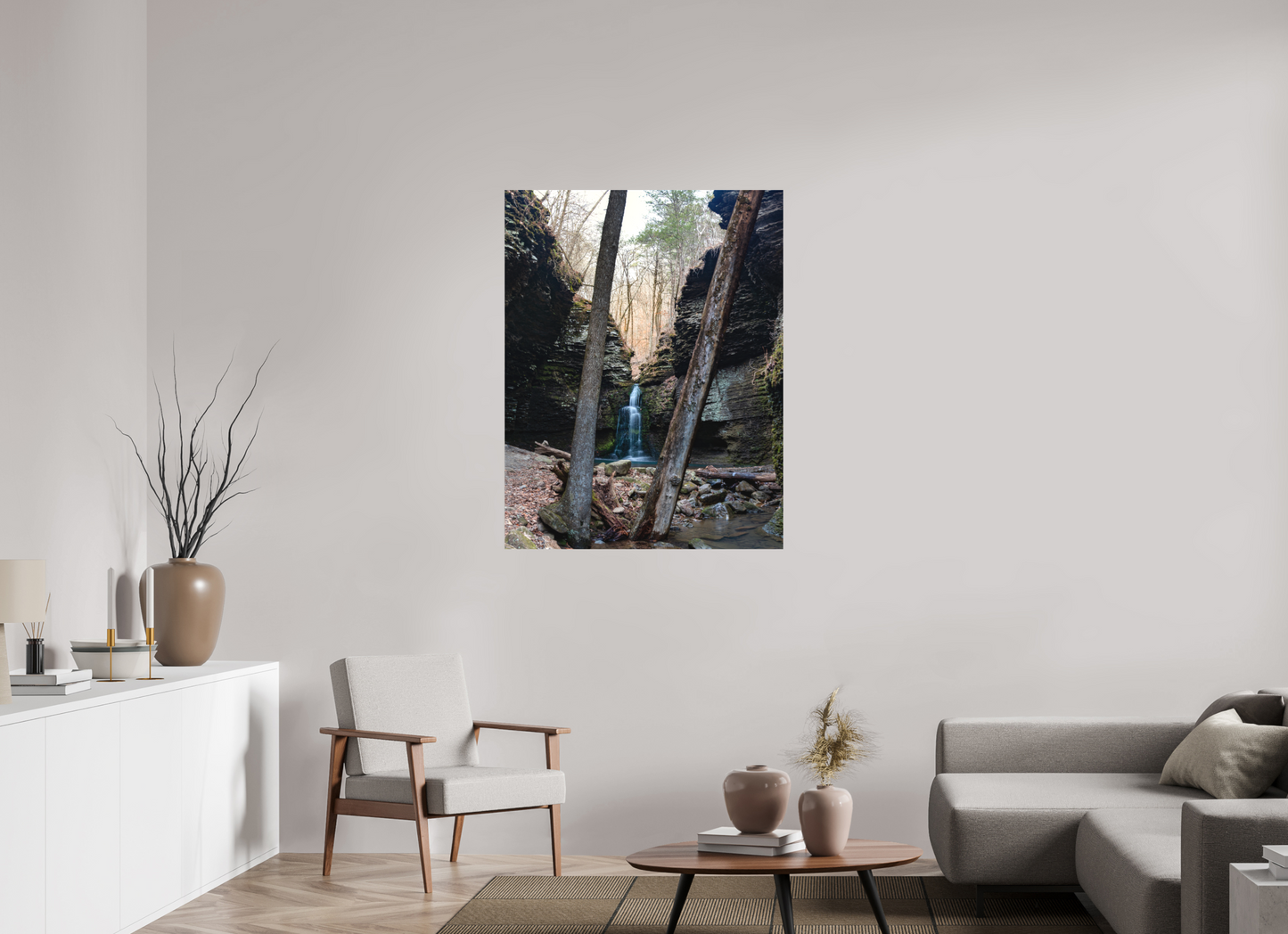 35 x 45.3″, Canvas Print Between the Tress