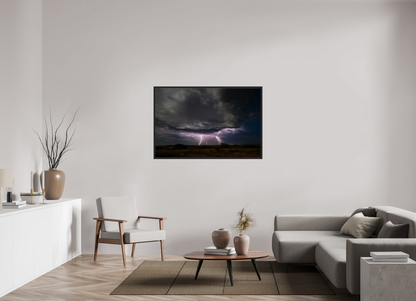 52.9 x 35″, Gallery Frame Quiet Before the Strike