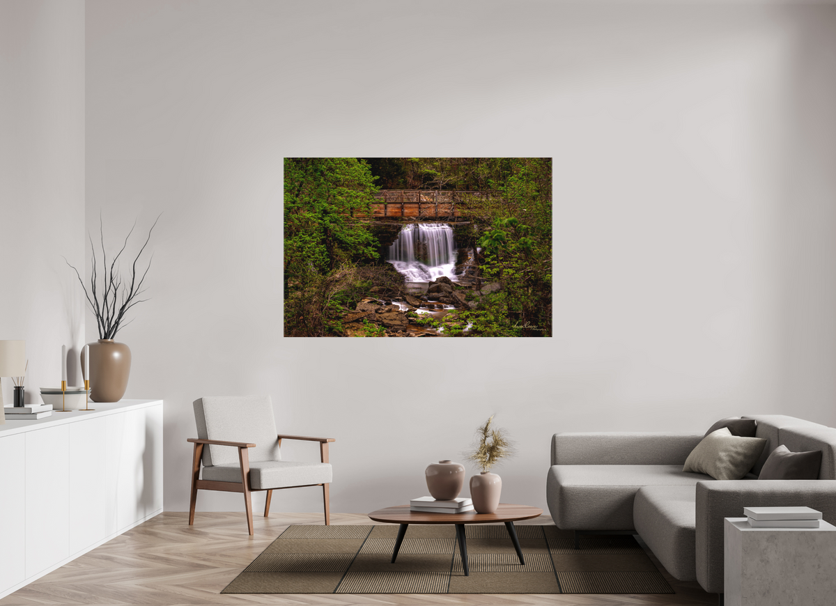 66 x 44″, Canvas Print Pinon Falls • Bella Vista, Arkansas