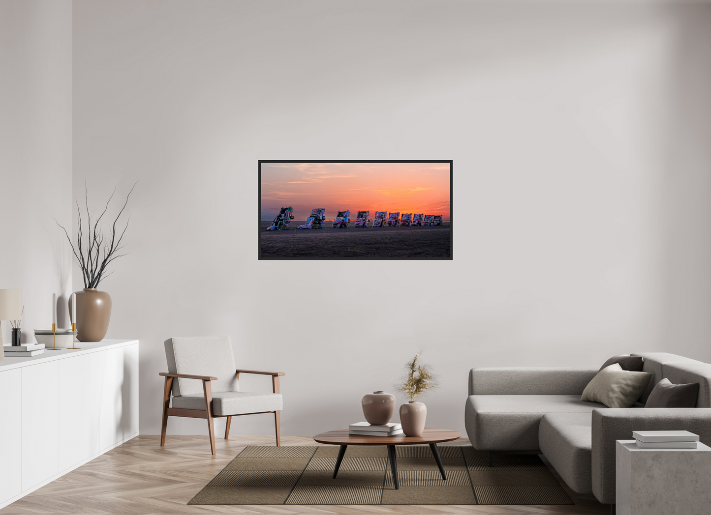 55.4 x 28″, Gallery Frame Before the Highway Woke