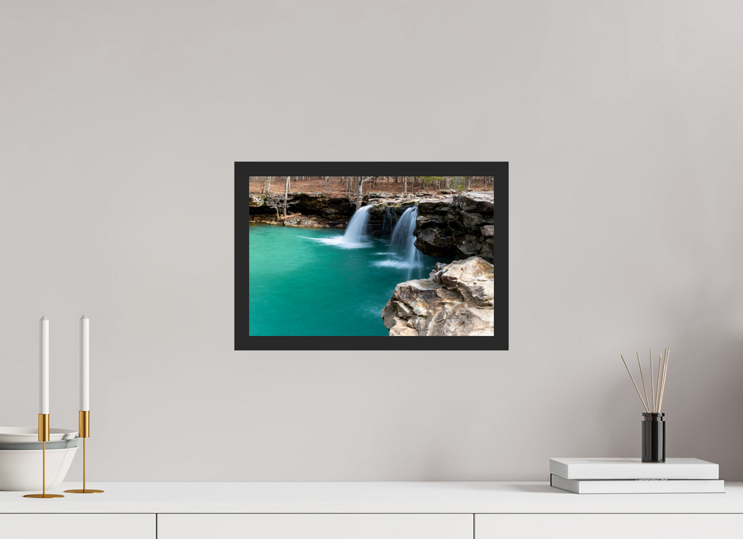 15 x 10″, Gallery Frame Falling Water Falls