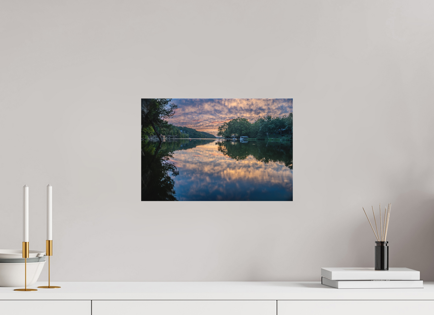 15 x 10″, Canvas Print Morning Mirrors
