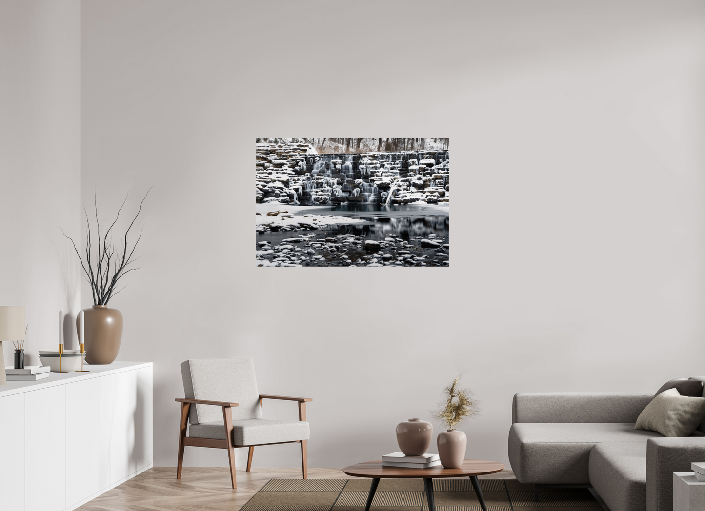 45 x 30″, Print Paper Frozen Stillness