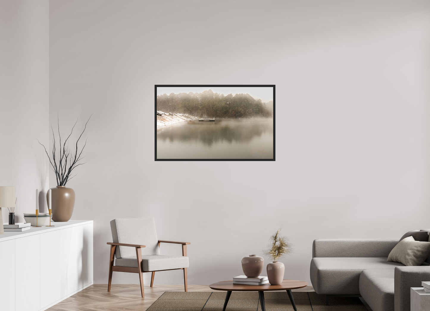 44.8 x 28″, Gallery Frame Quiet Landing