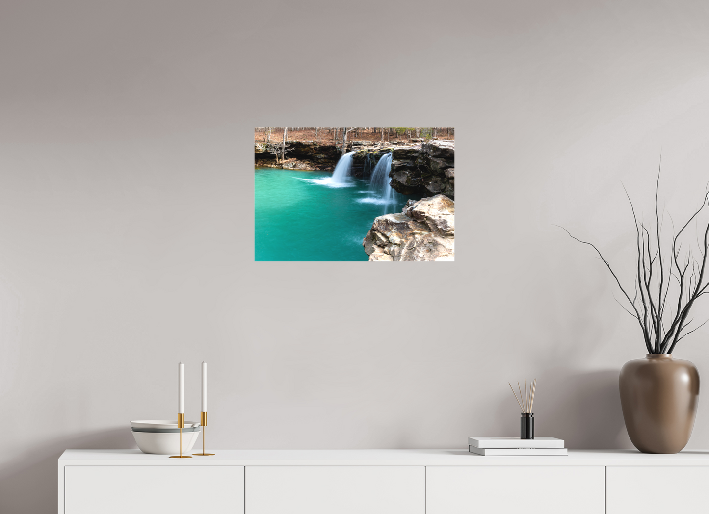 24 x 16″, Canvas Print Falling Water Falls