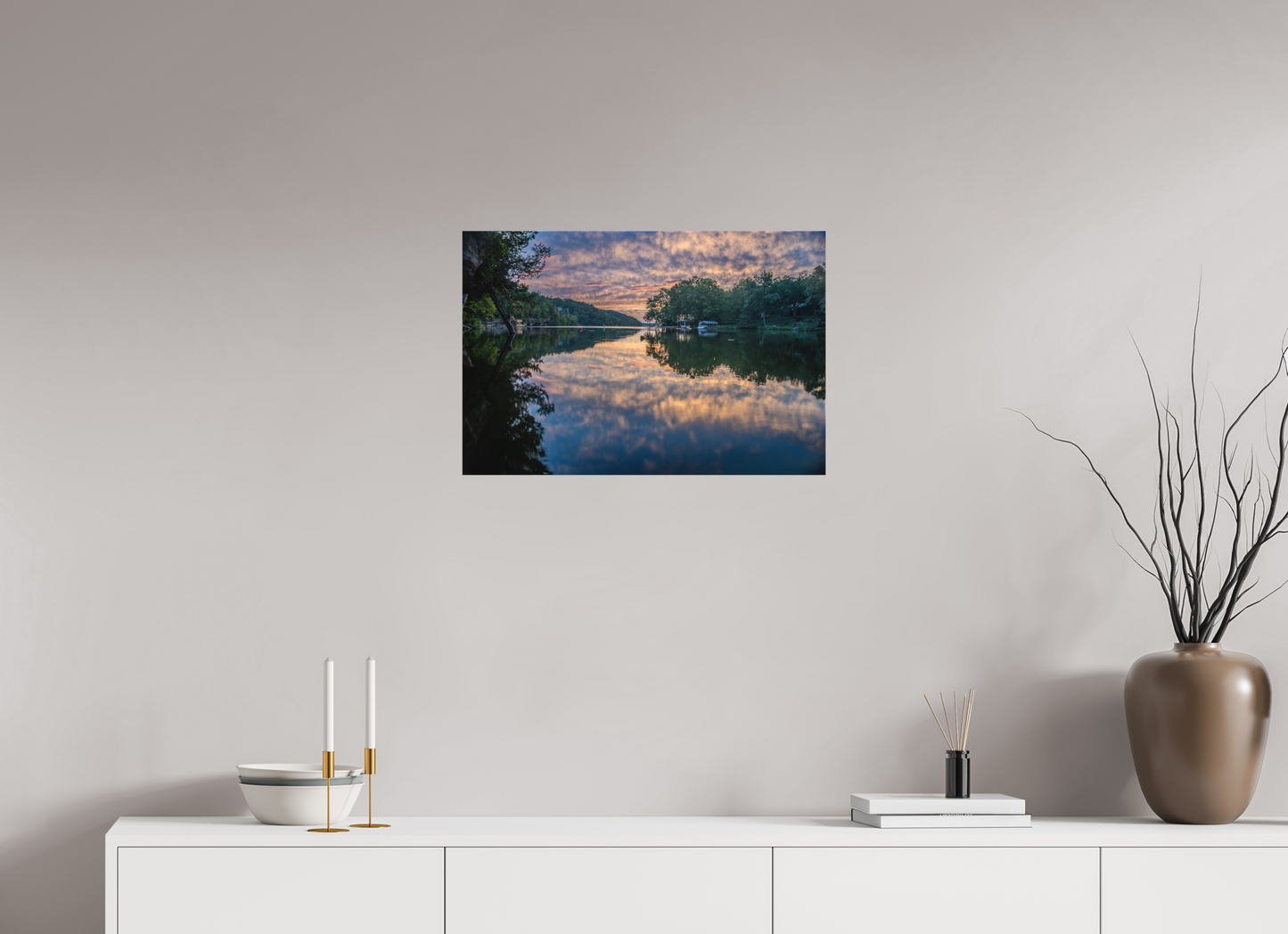 24 x 16″, Canvas Print Morning Mirrors