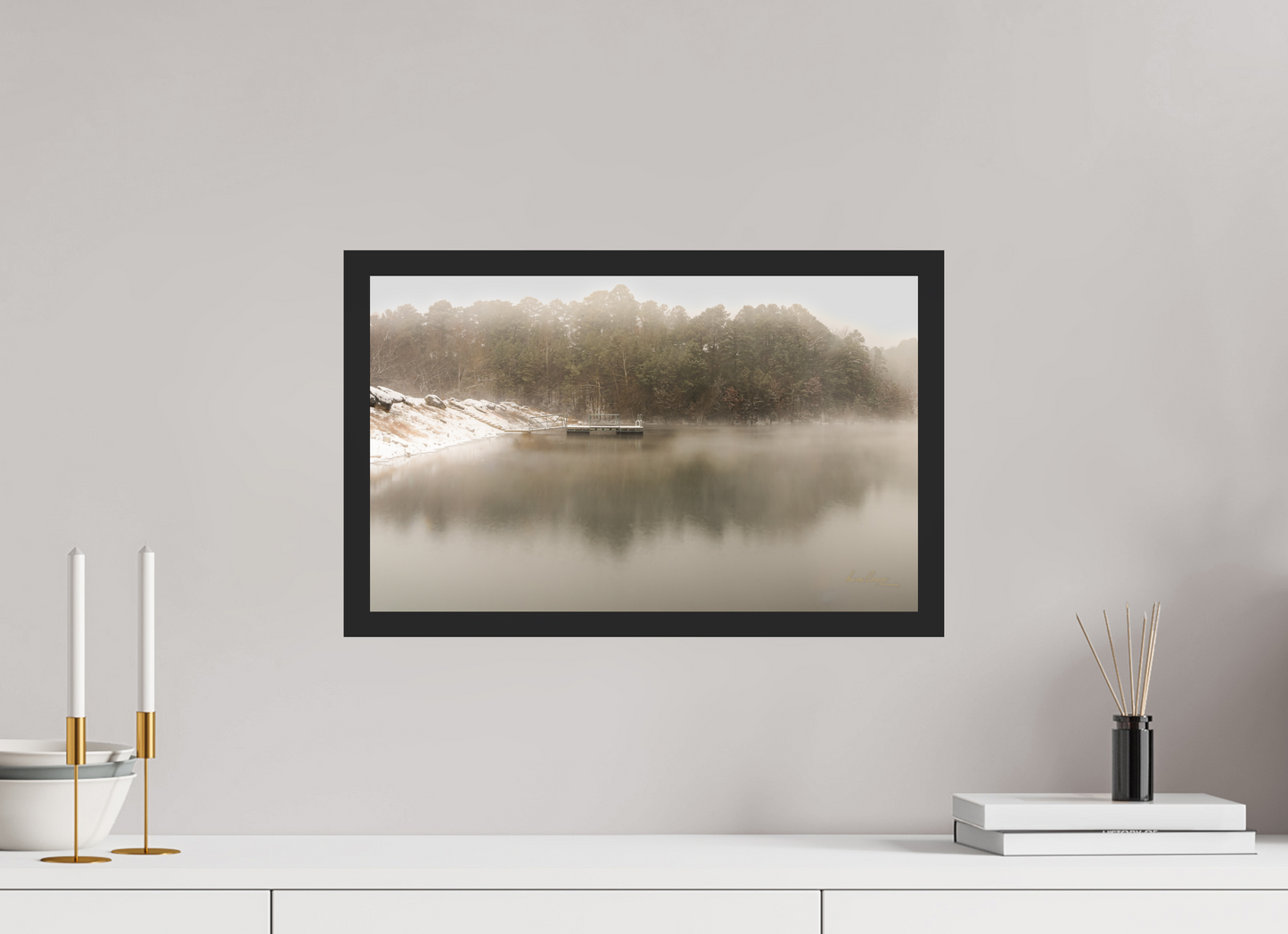 19.2 x 12″, Gallery Frame Quiet Landing