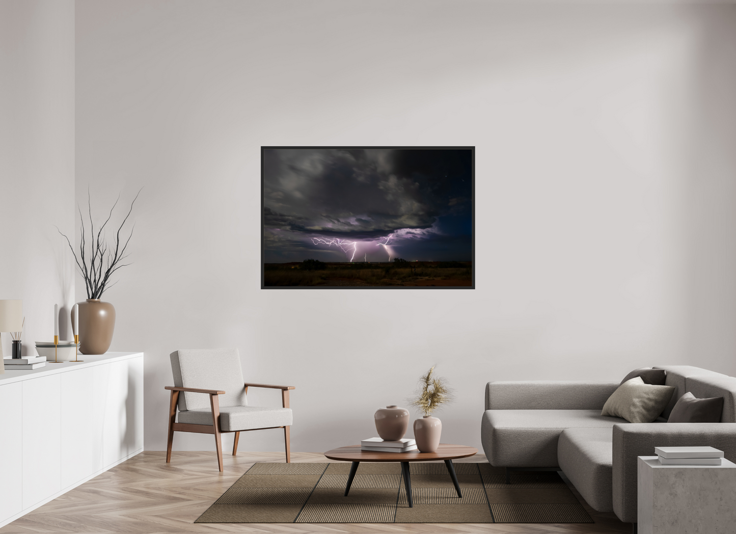 58.9 x 39″, Gallery Frame Quiet Before the Strike