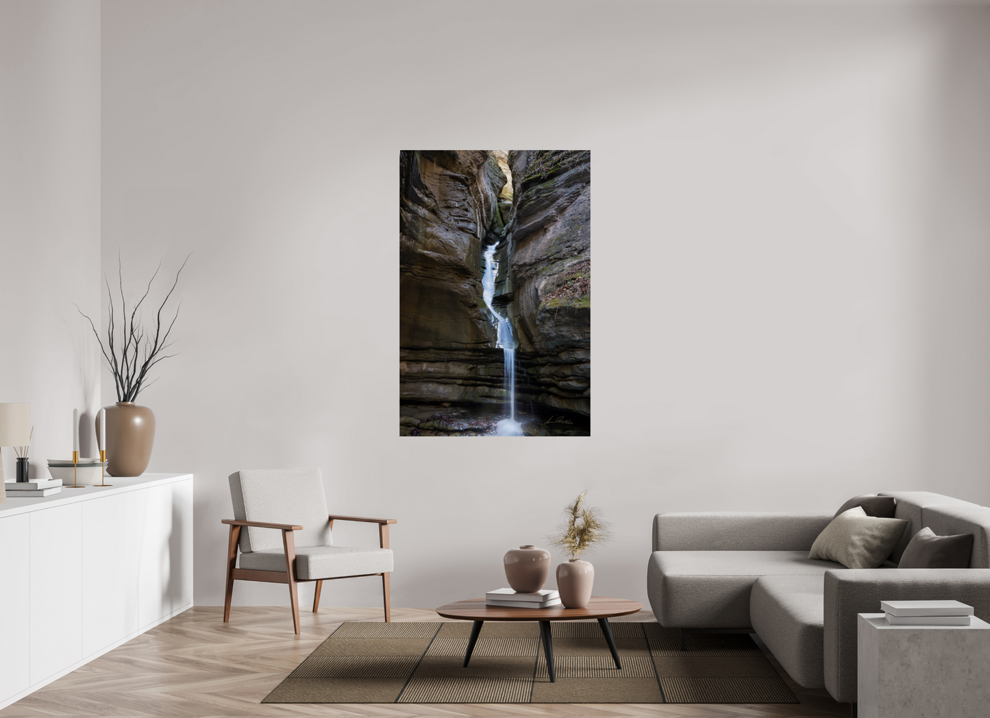 40 x 60″, Print Paper Thunder Canyon Falls