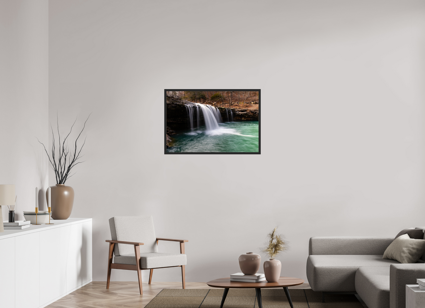36 x 24″, Gallery Frame Falling Water Falls