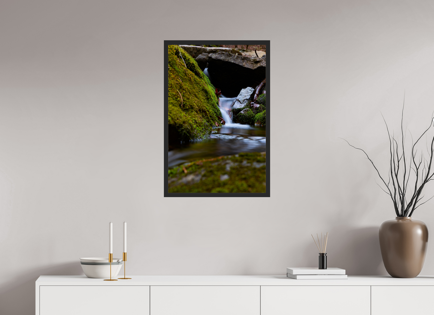 20 x 30″, Gallery Frame Between Moss and Stone