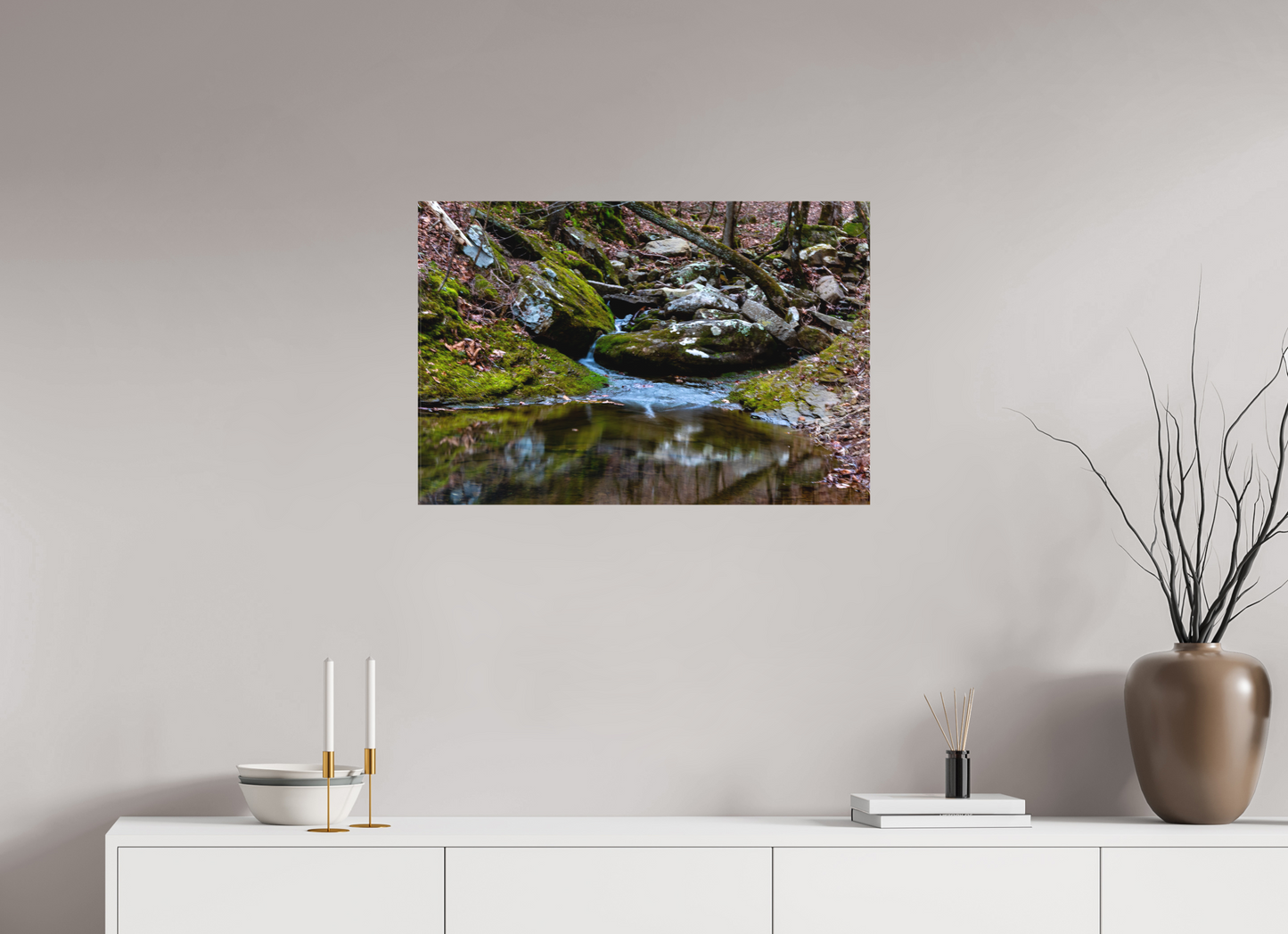 30 x 20″, Canvas Print Where the Creek Rests