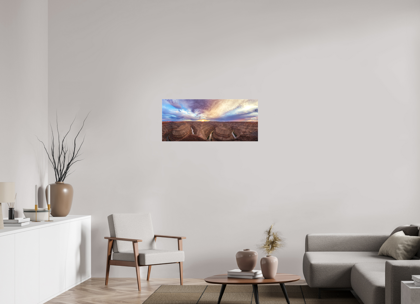 37 x 16″, Canvas Print Carved by Time