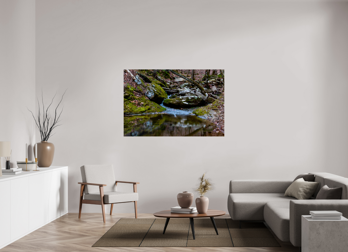 60 x 40″, Print Paper Where the Creek Rests