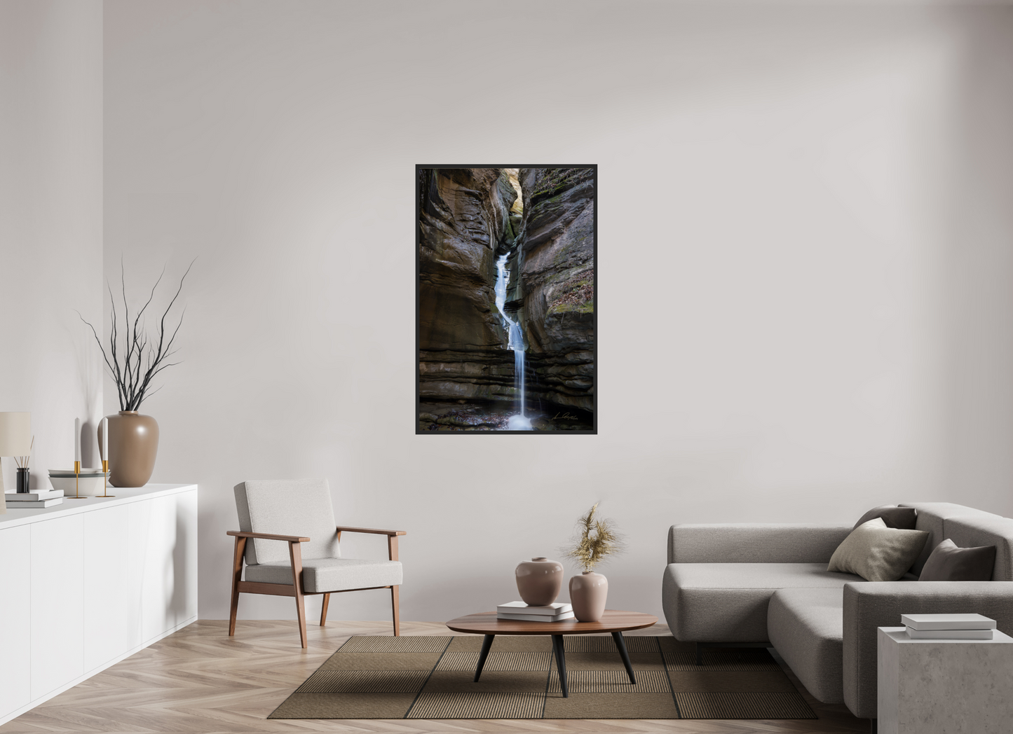 36 x 54″, Gallery Frame Thunder Canyon Falls