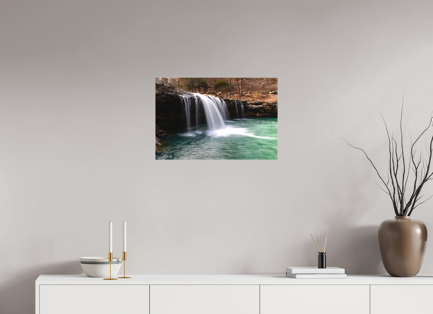 24 x 16″, Canvas Print Falling Water Falls
