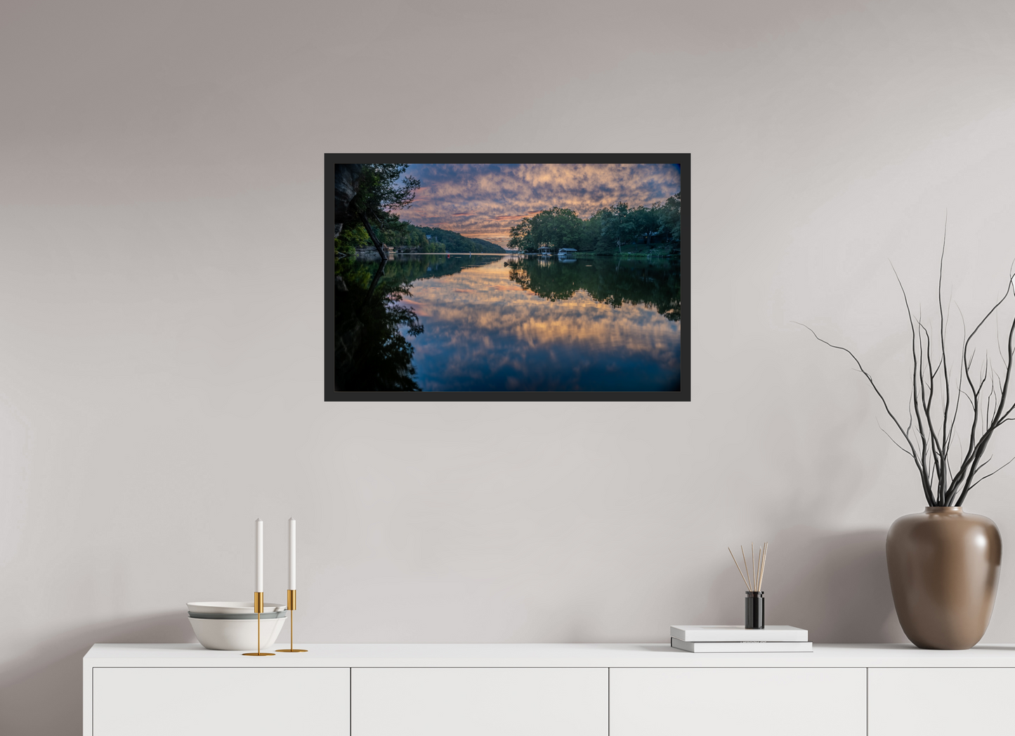 30 x 20″, Gallery Frame Morning Mirrors