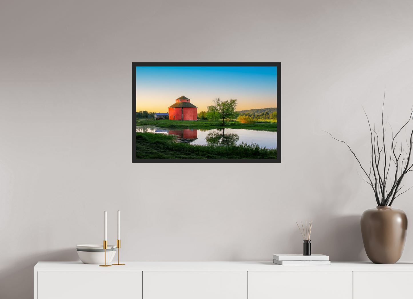 30 x 20″, Gallery Frame Round Barn