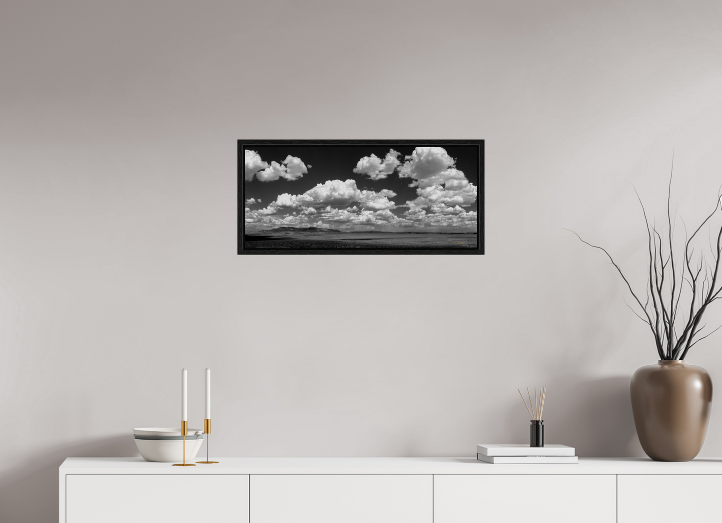 27.7 x 12″, Floater Frame The Weight of the Sky | Mexican Hat, Utah Fine Art Photography
