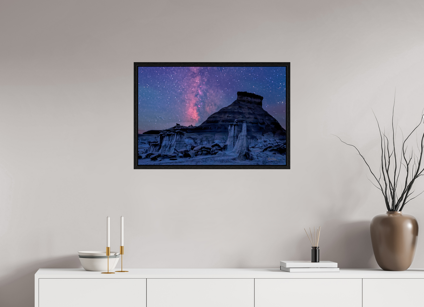 30 x 20″, Floater Frame Cathedrals of the Night