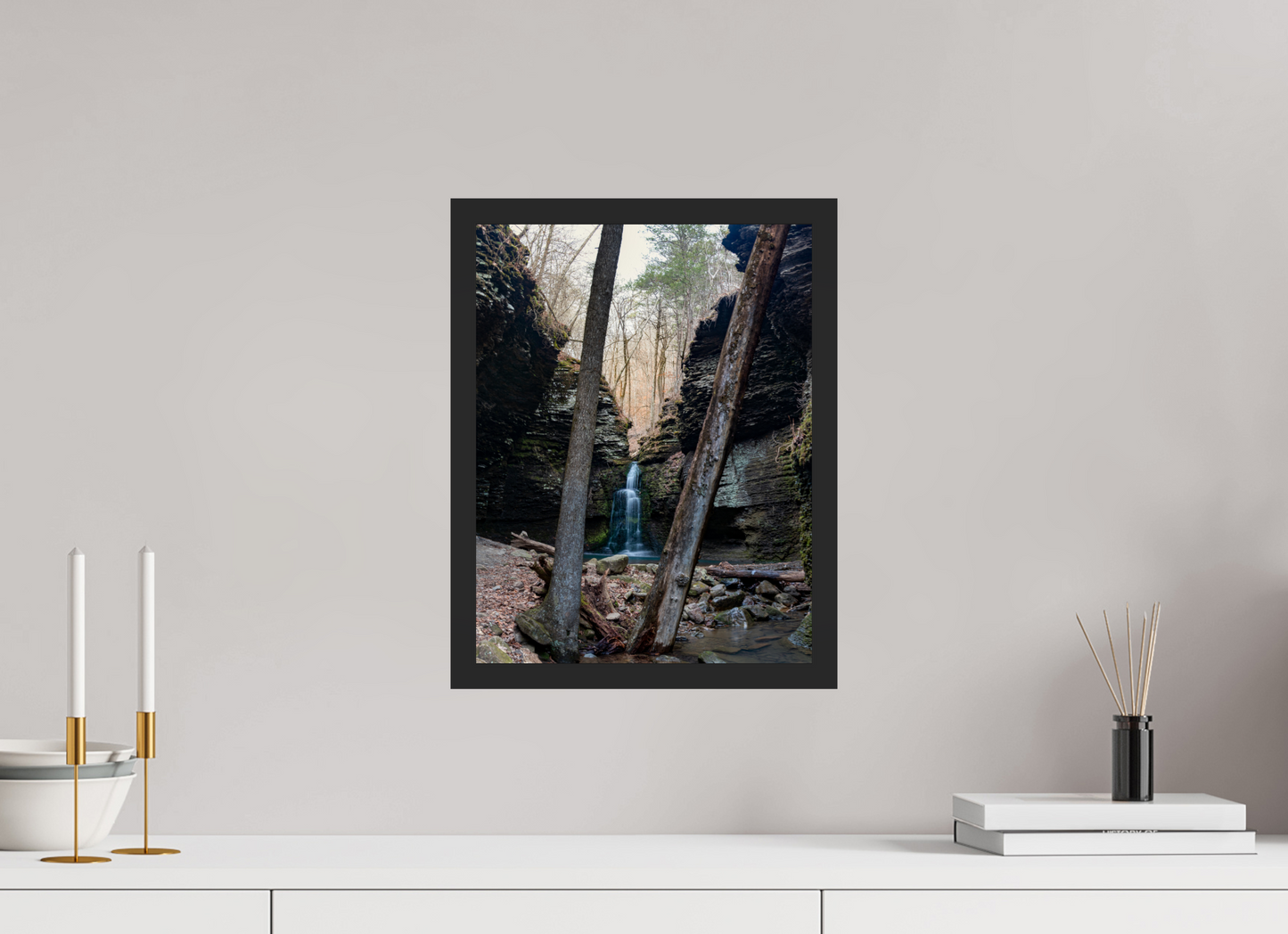 12 x 15.5″, Gallery Frame Between the Tress