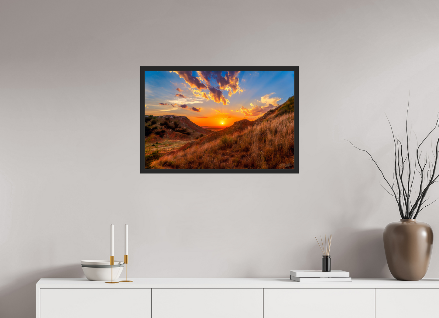 30 x 20″, Gallery Frame Embers of the Horizon