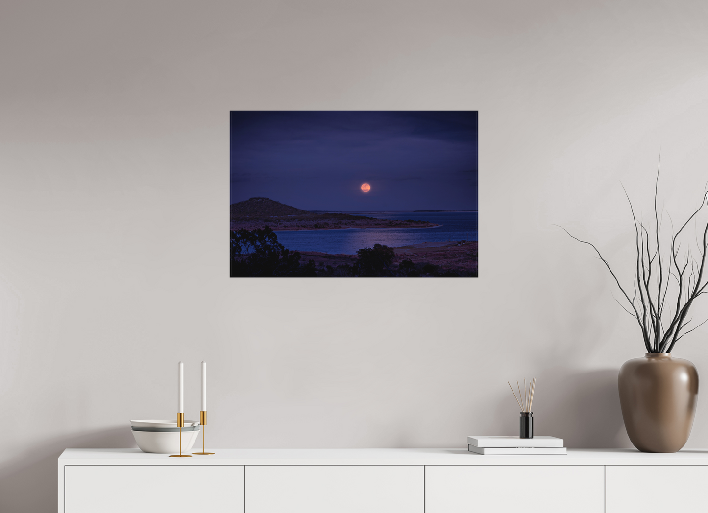 30 x 20″, Canvas Print Peak of Lingering Light