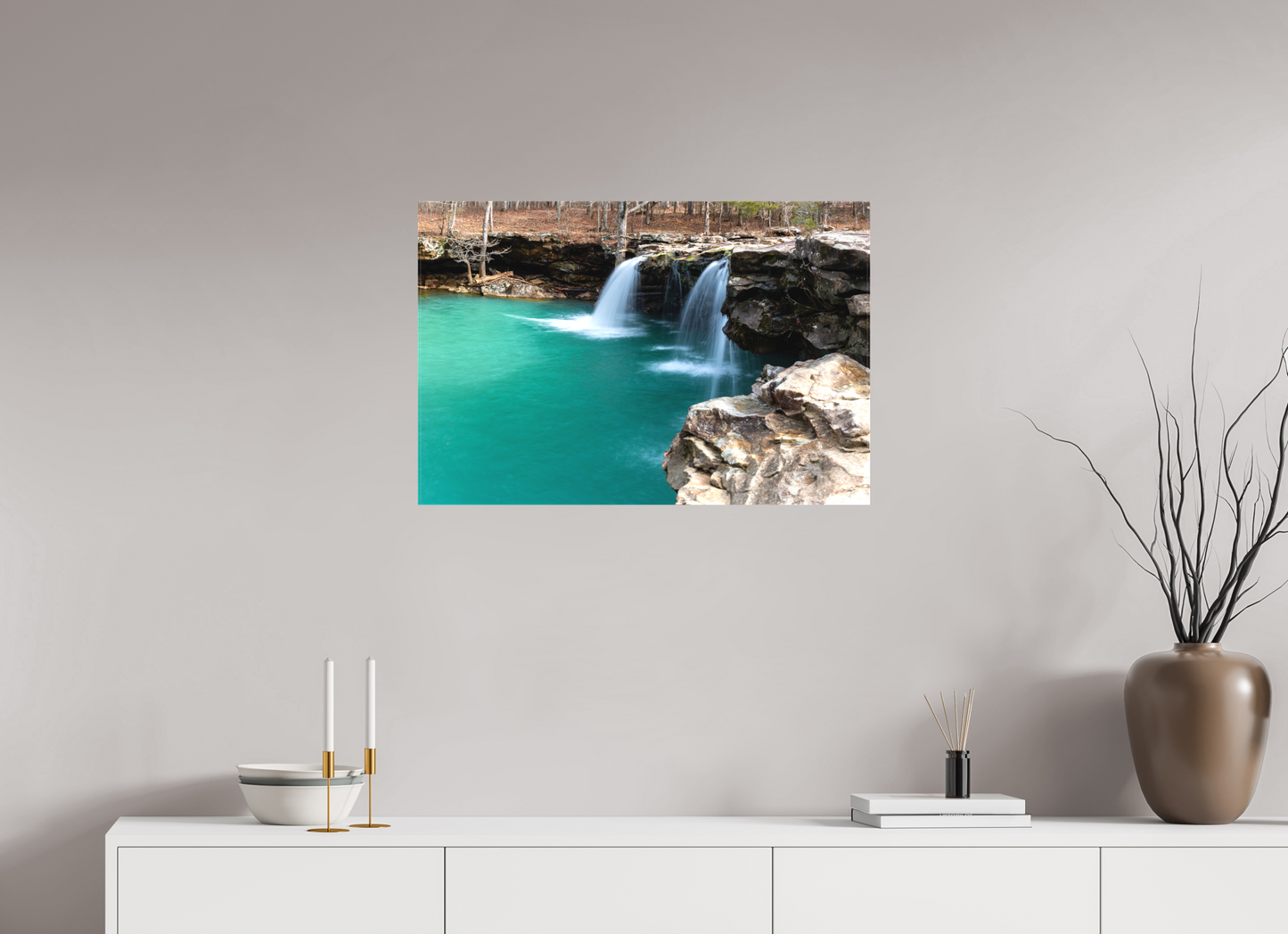 30 x 20″, Canvas Print Falling Water Falls