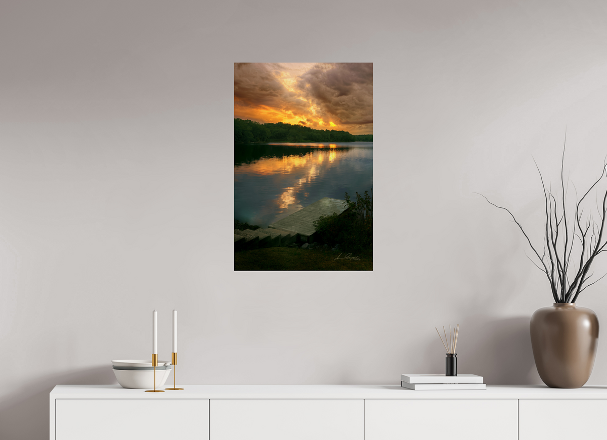 20 x 30″, Print Paper Refelected Fire