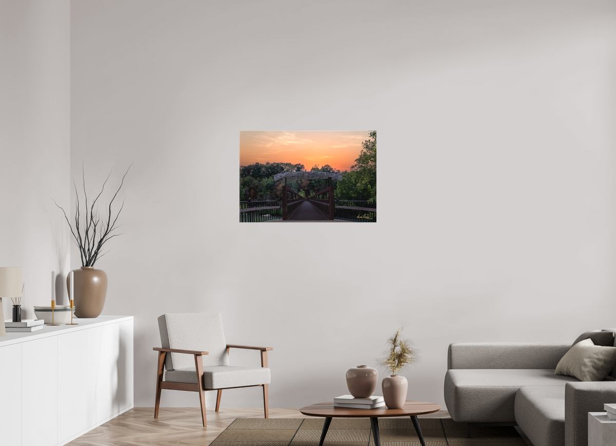 36 x 24″, Canvas Print One More Crossing | Little Sugar Bridge, Bella Vista, Arkansas