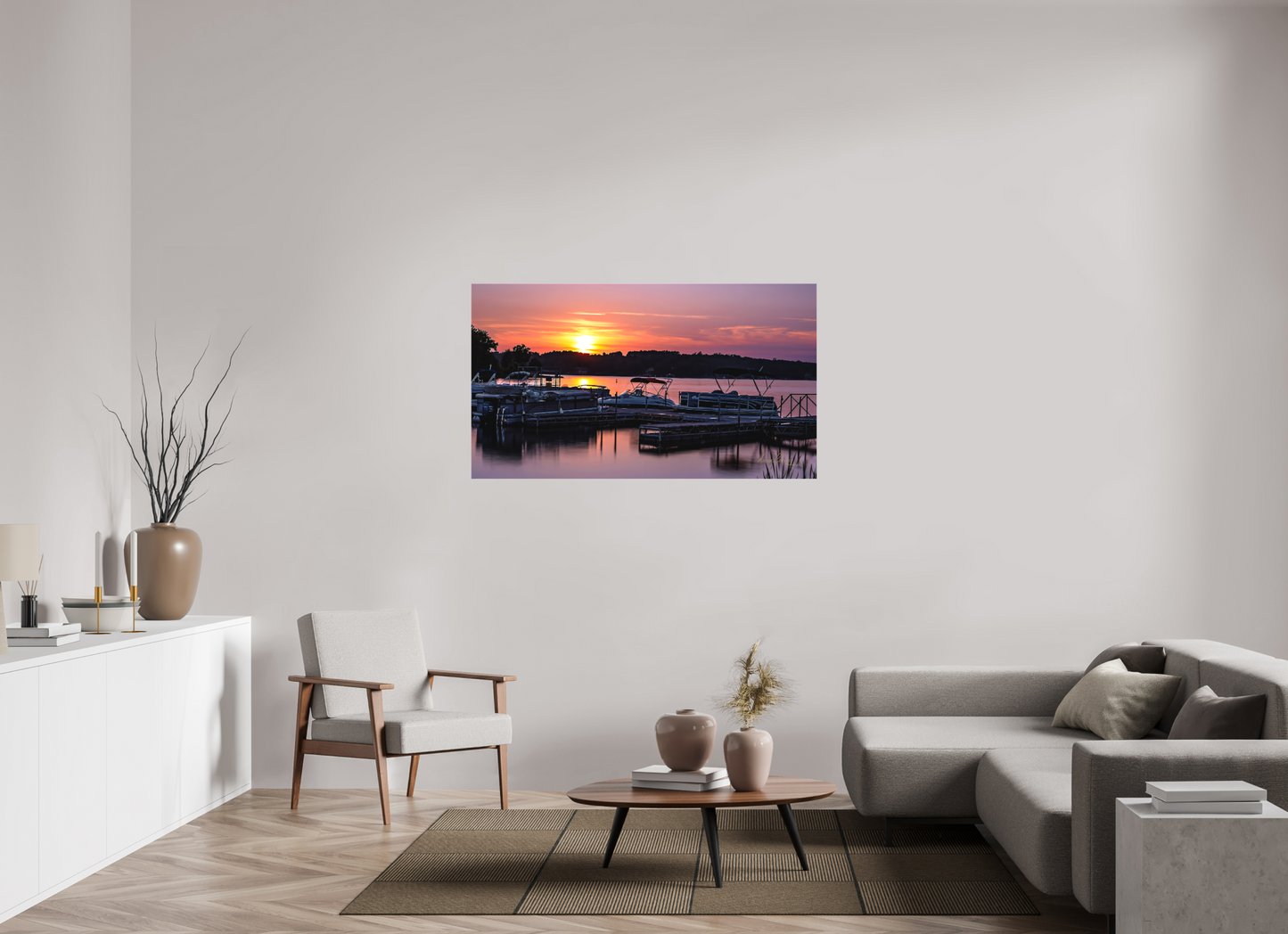 55 x 30.9″, Canvas Print Anchored in the Last Light