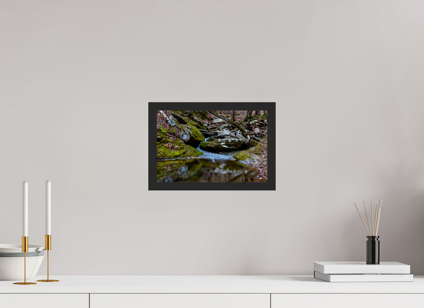 12 x 8″, Gallery Frame Where the Creek Rests