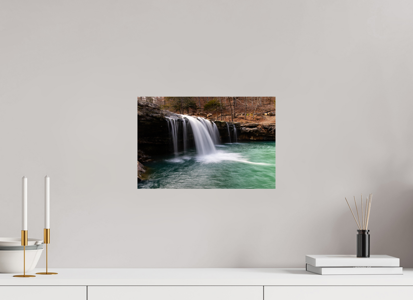 15 x 10″, Print Paper Falling Water Falls