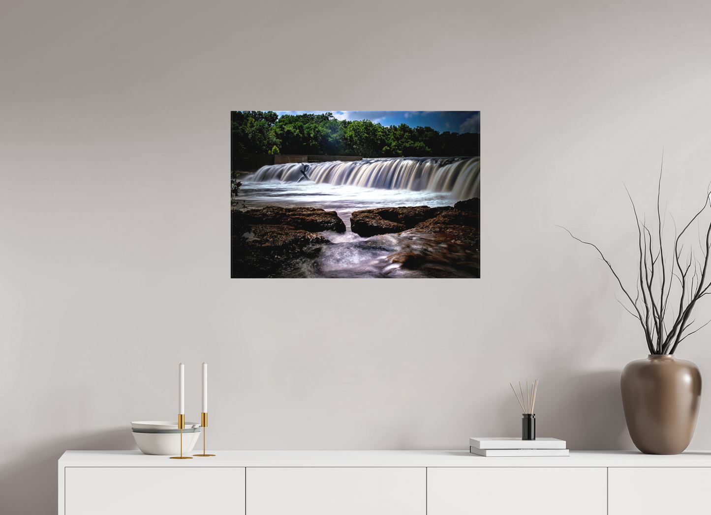 30 x 20″, Canvas Print Grand Falls in Shadow