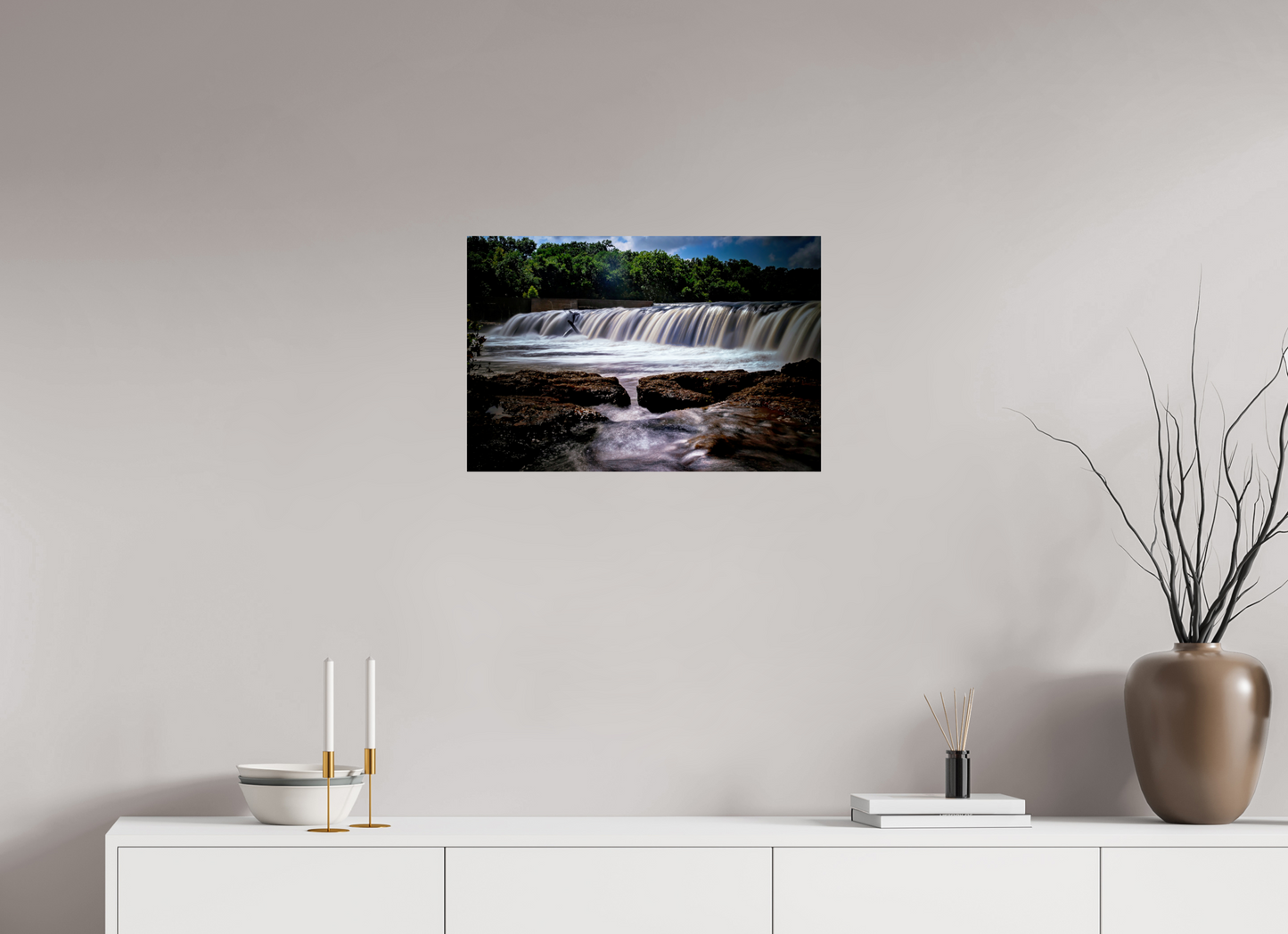 24 x 16″, Print Paper Grand Falls in Shadow