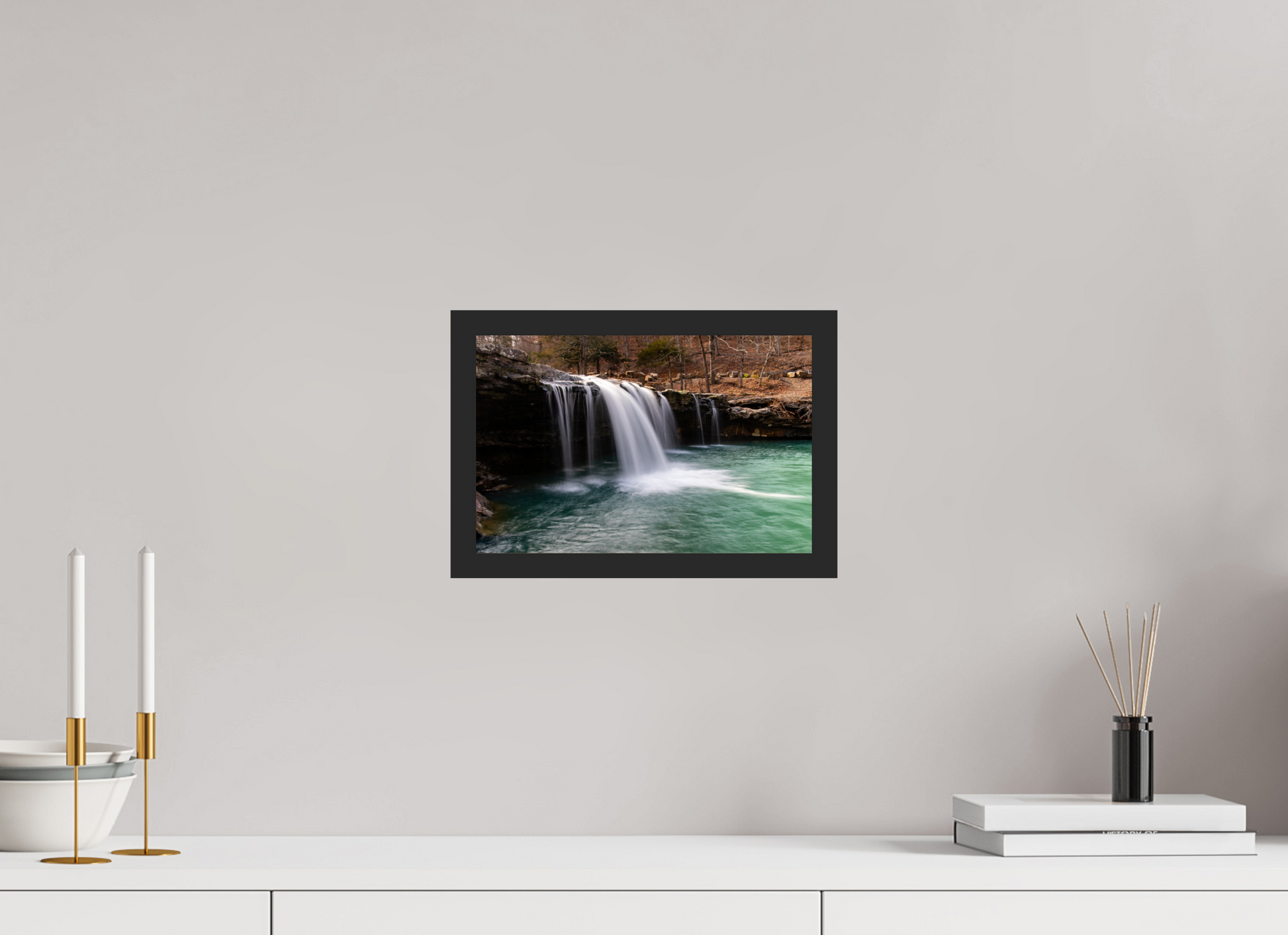 12 x 8″, Gallery Frame Falling Water Falls