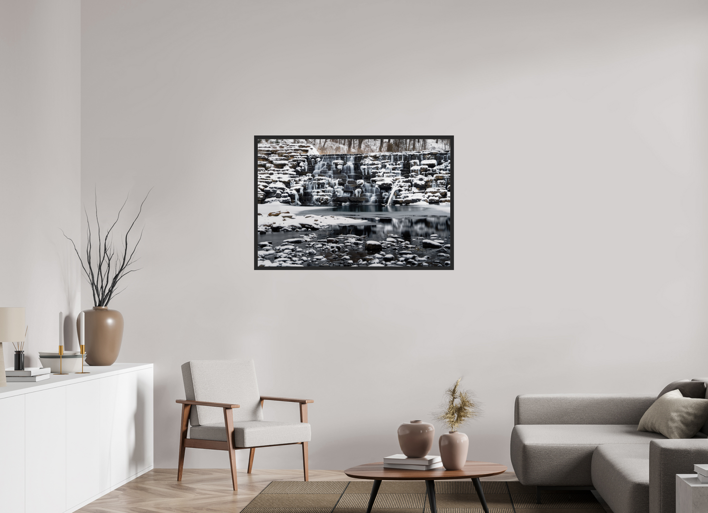 45 x 30″, Gallery Frame Frozen Stillness