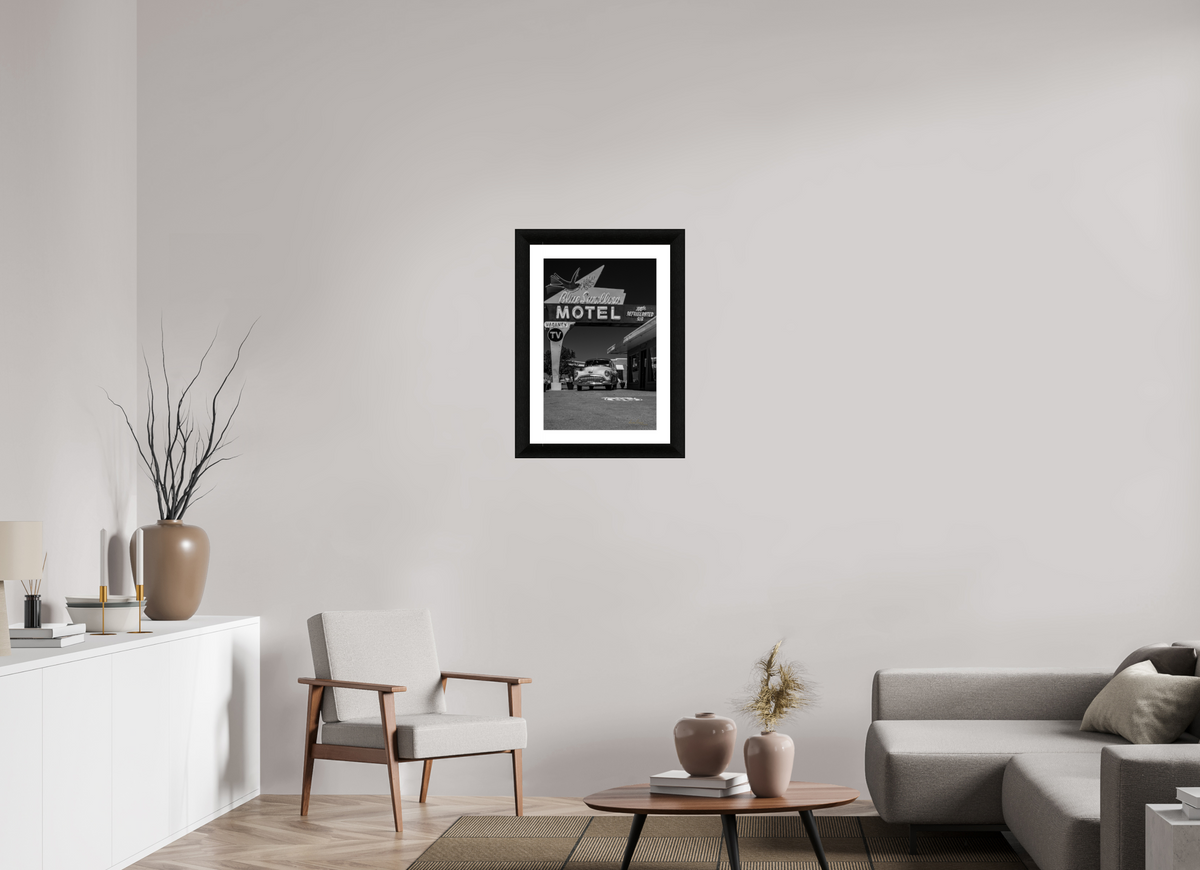 16 x 24″, Framed with mat hahnemuhle pearl Where the Mother Road Sleeps