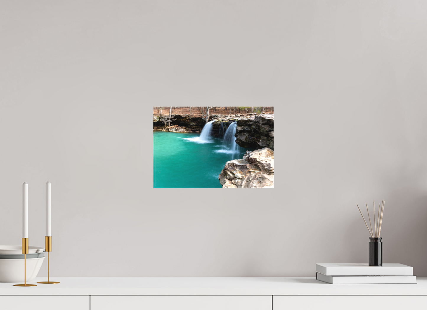 12 x 8″, Canvas Print Falling Water Falls