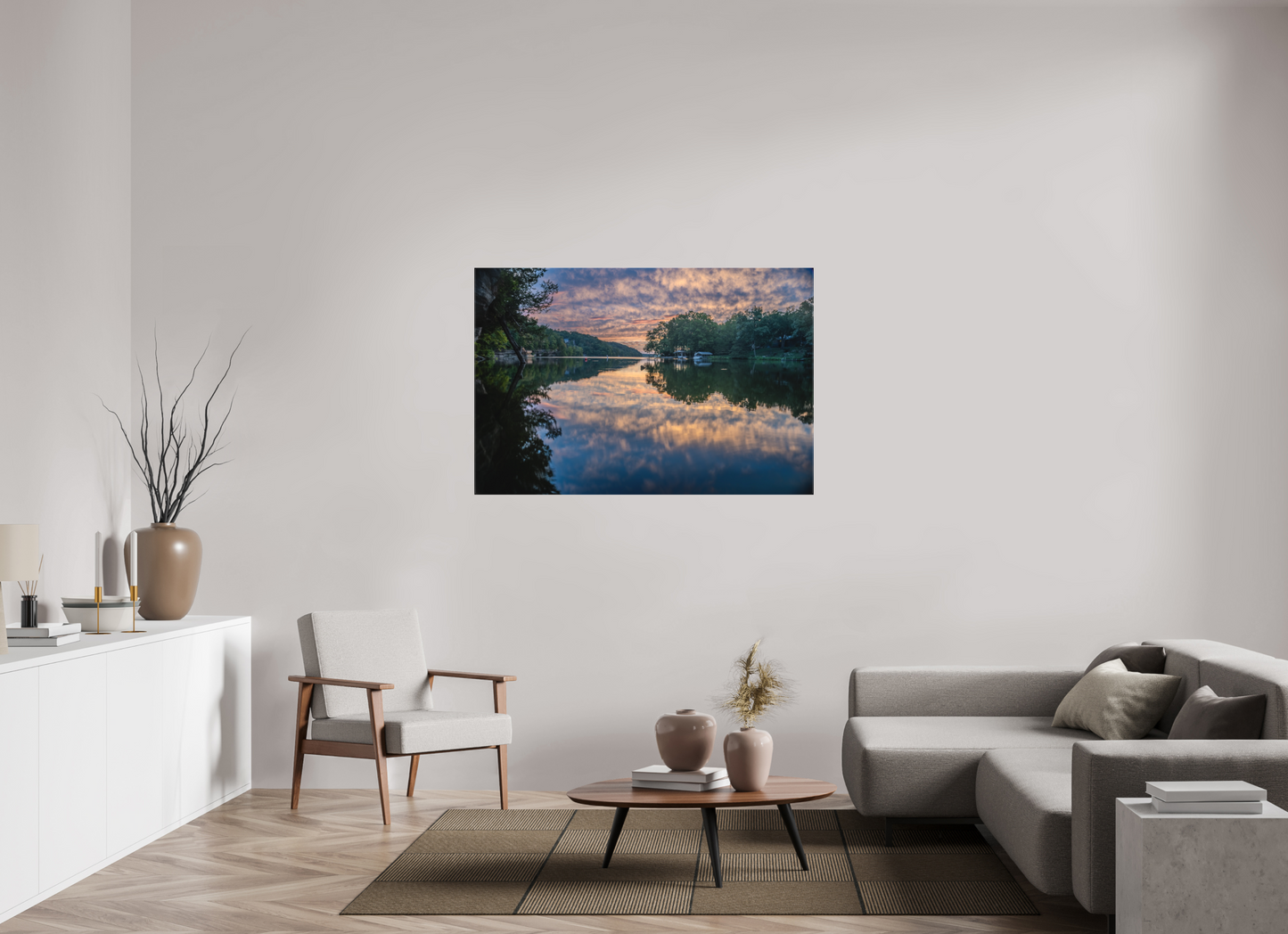 54 x 36″, Canvas Print Morning Mirrors