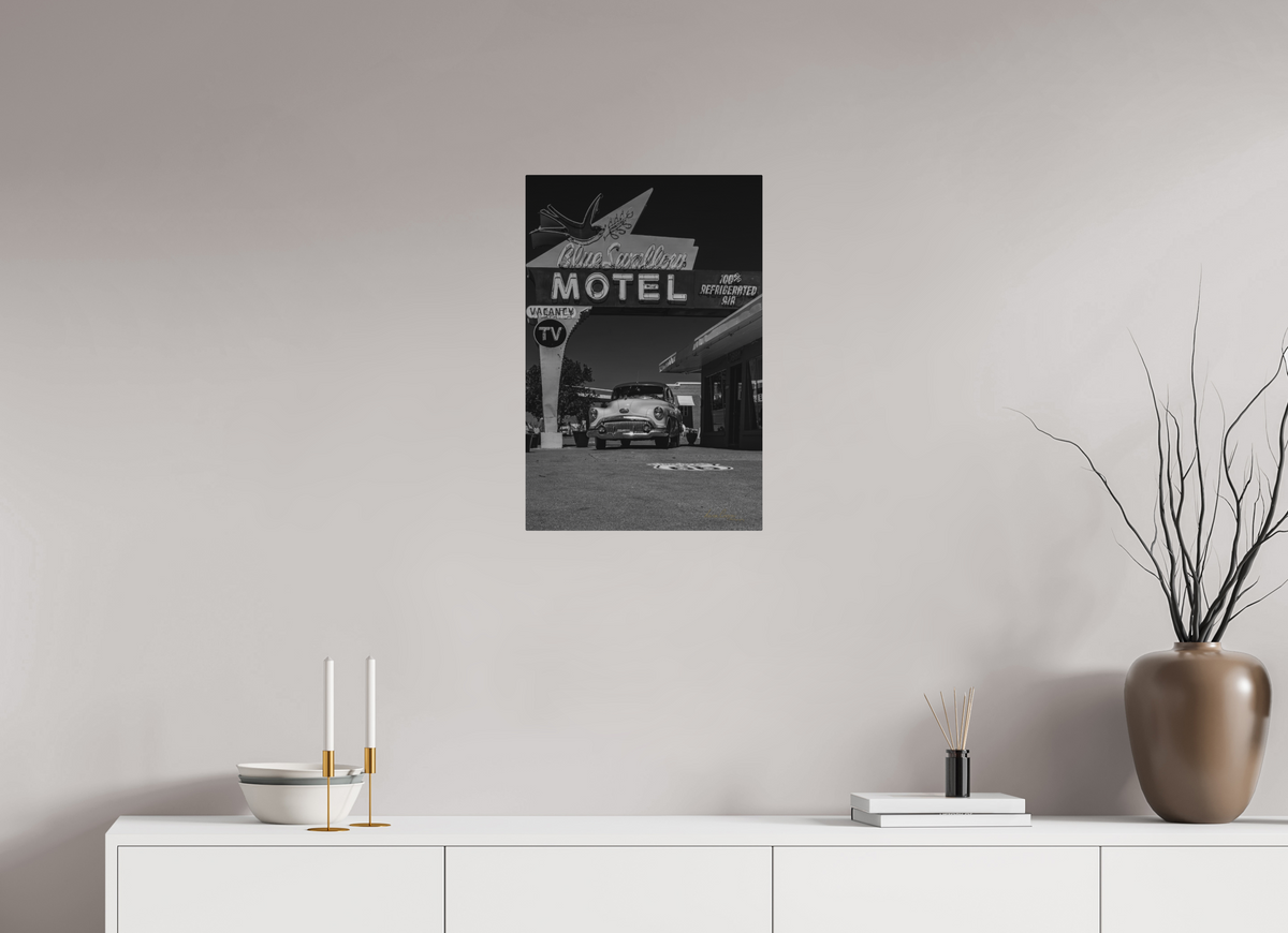 16 x 24″, Metal Prints Where the Mother Road Sleeps