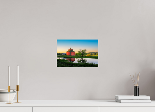 12 x 8″, Print Paper Round Barn